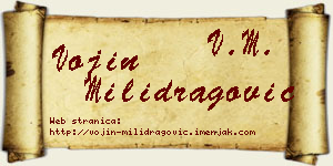 Vojin Milidragović vizit kartica